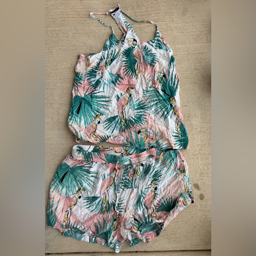 Echo Tropical Parrot Pajama Set, Size XL
